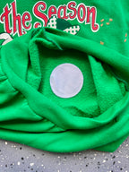 1496 - Green Santa Mickey & Minnie 'Tis the Season Mistletoe Crewneck - M