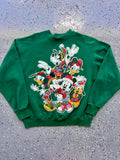 1498 - Green Mickey & Friends Holiday Crewneck - NT / L