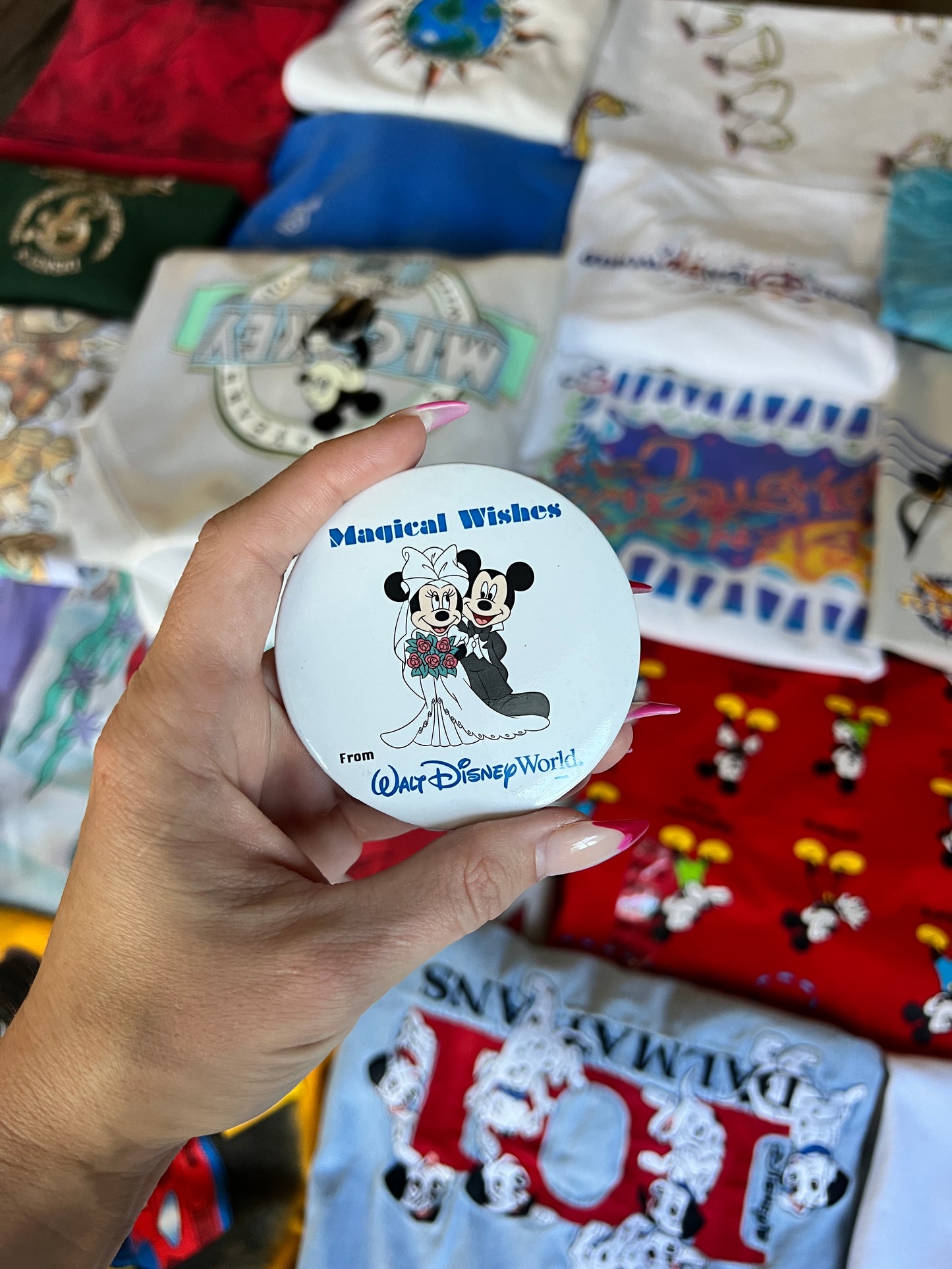 58 - Magical Wishes Mickey & Minnie Wedding WDW Button