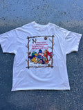 1500 - White Winnie The Pooh & Friends Holiday Tea Party Tee - NT / XL