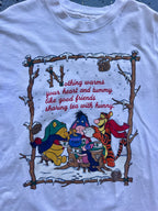 1500 - White Winnie The Pooh & Friends Holiday Tea Party Tee - NT / XL