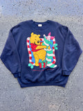 1504 - Navy Winnie the Pooh & Piglet Stocking Crewneck - XL