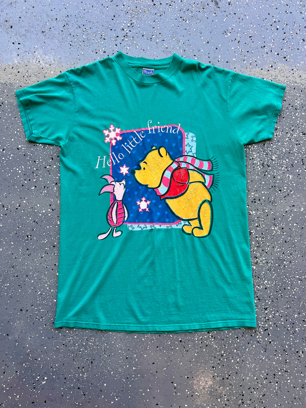 1505 - Teal Winnie The Pooh & Piglet Friends Sleep Shirt - OSFA