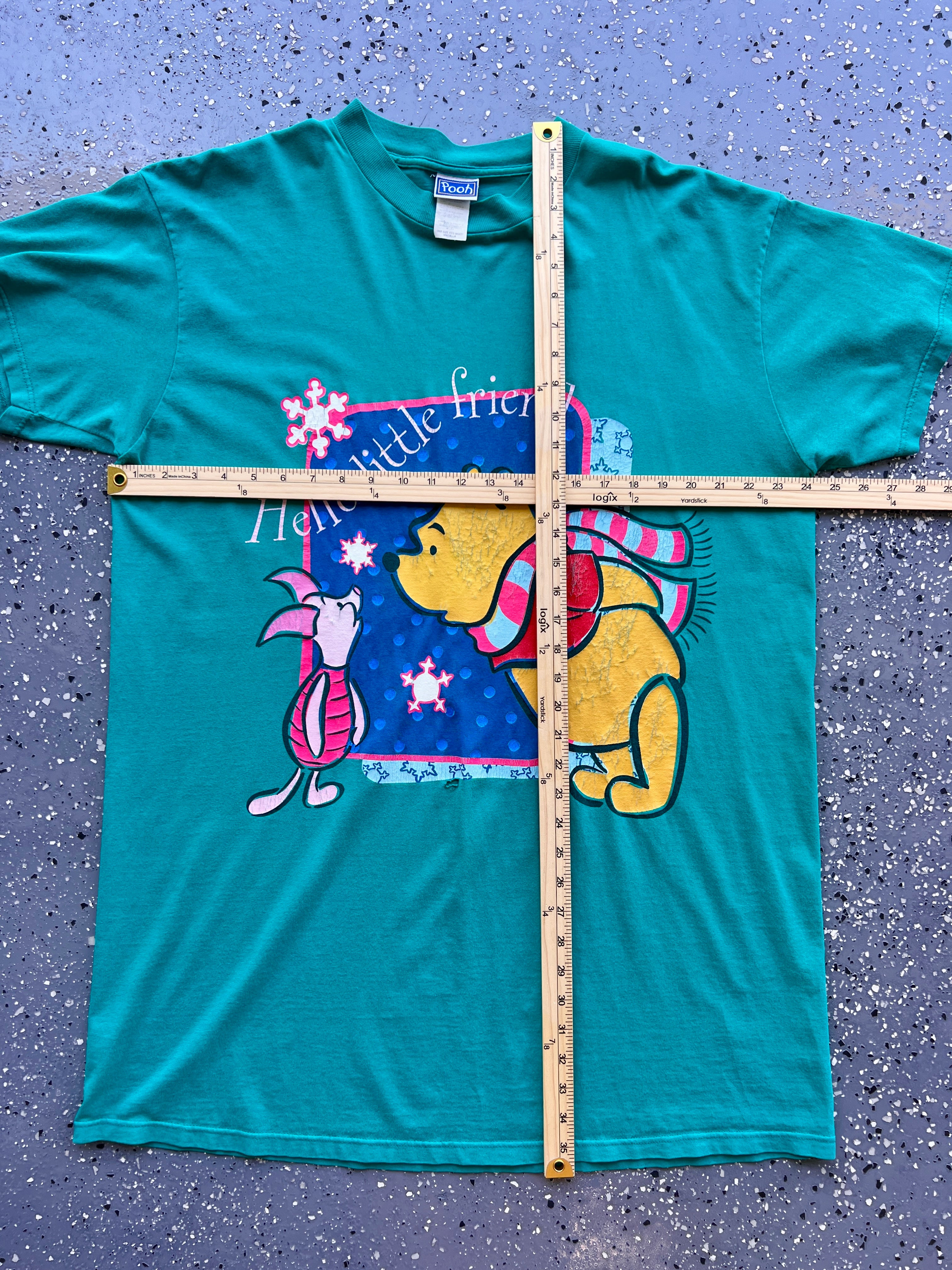 1505 - Teal Winnie The Pooh & Piglet Friends Sleep Shirt - OSFA