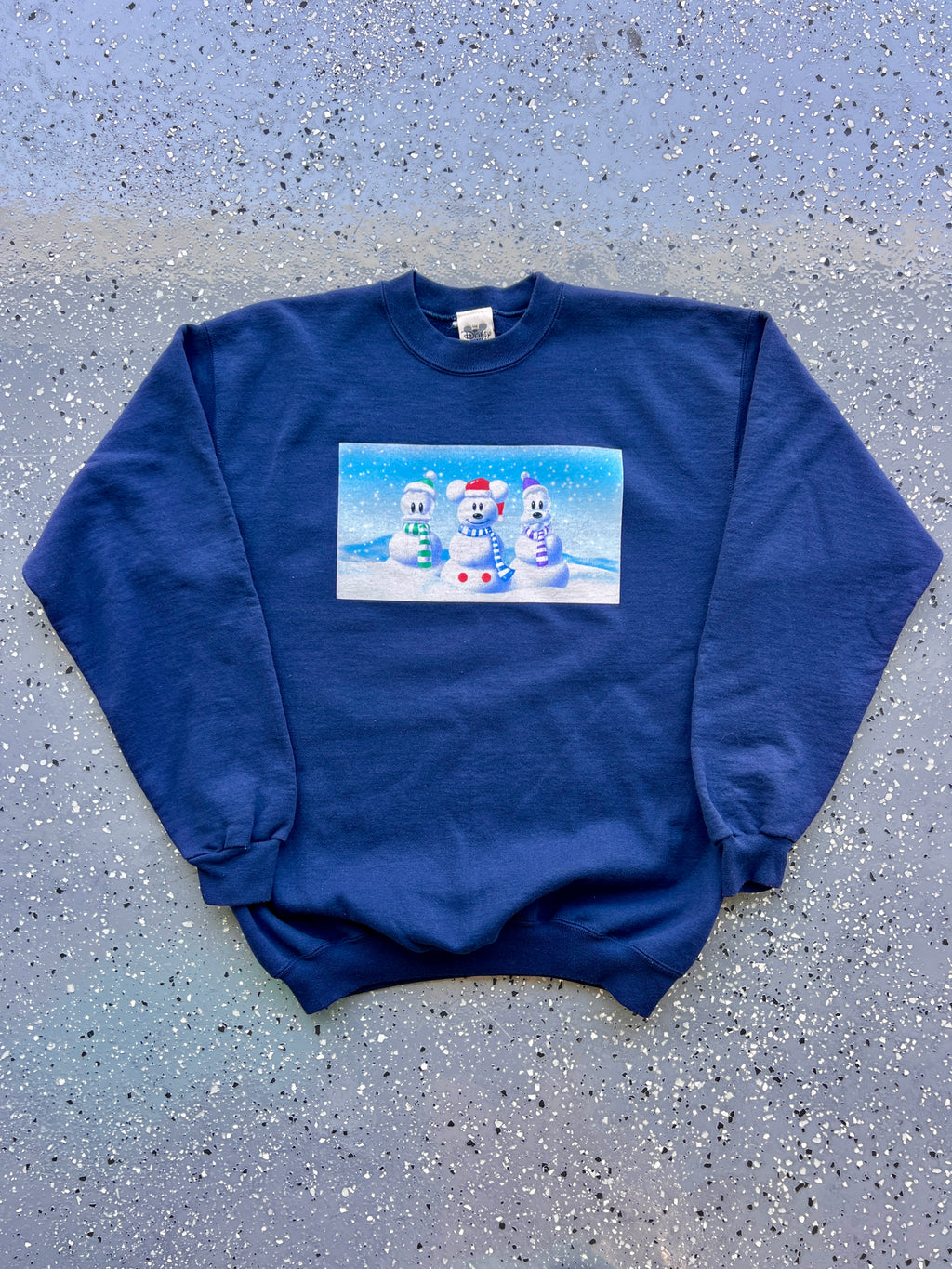 1506 - Navy Mickey, Donald, & Goofy Snowman Crewneck - NT / M