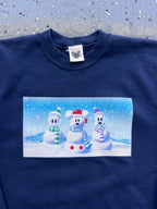 1506 - Navy Mickey, Donald, & Goofy Snowman Crewneck - NT / M