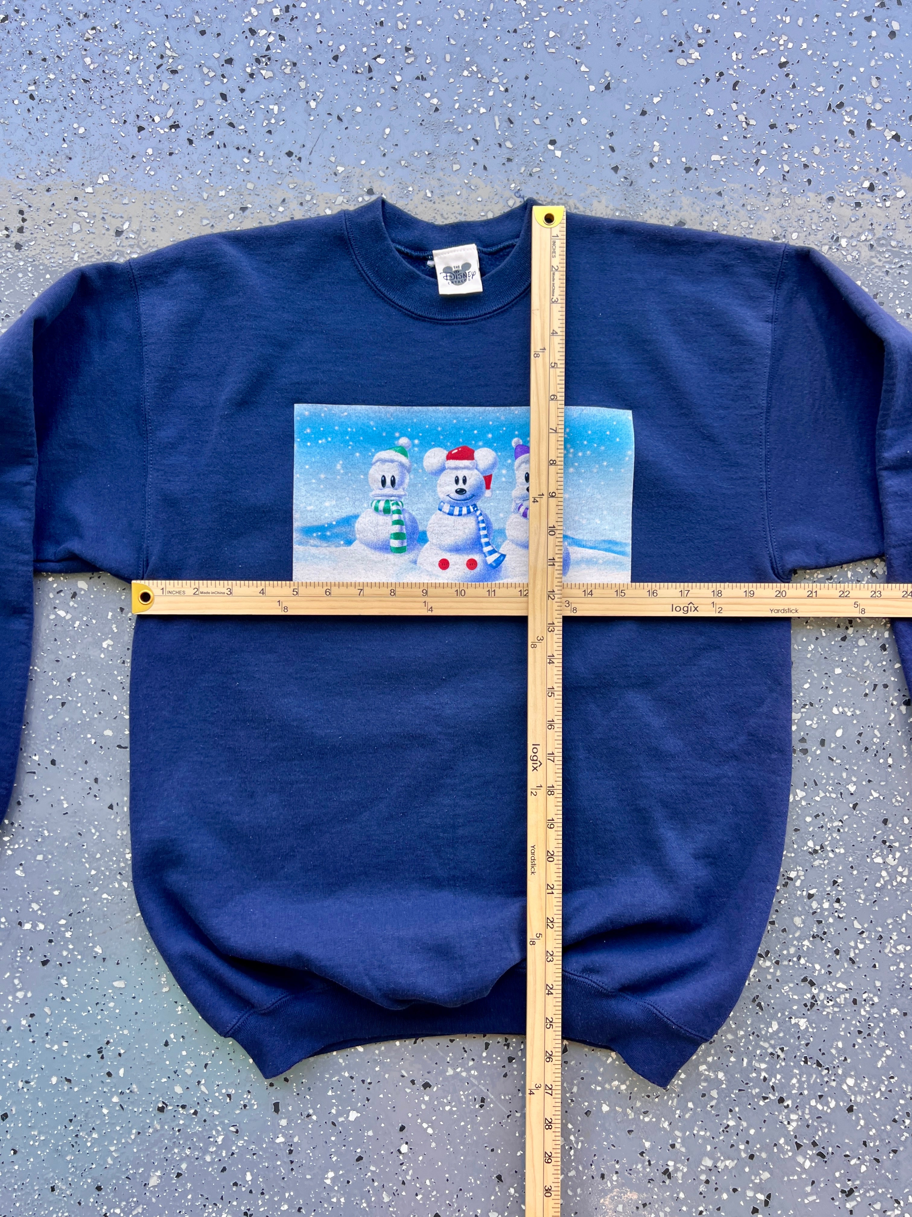 1506 - Navy Mickey, Donald, & Goofy Snowman Crewneck - NT / M