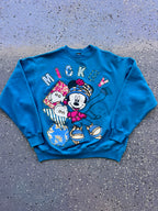 1508 - Blue Skiing Mickey Crewneck - NT / L