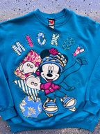 1508 - Blue Skiing Mickey Crewneck - NT / L