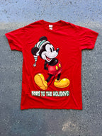 1509 - Red Nightcap Mickey Ears to the Holidays Sleep Shirt - OSFA