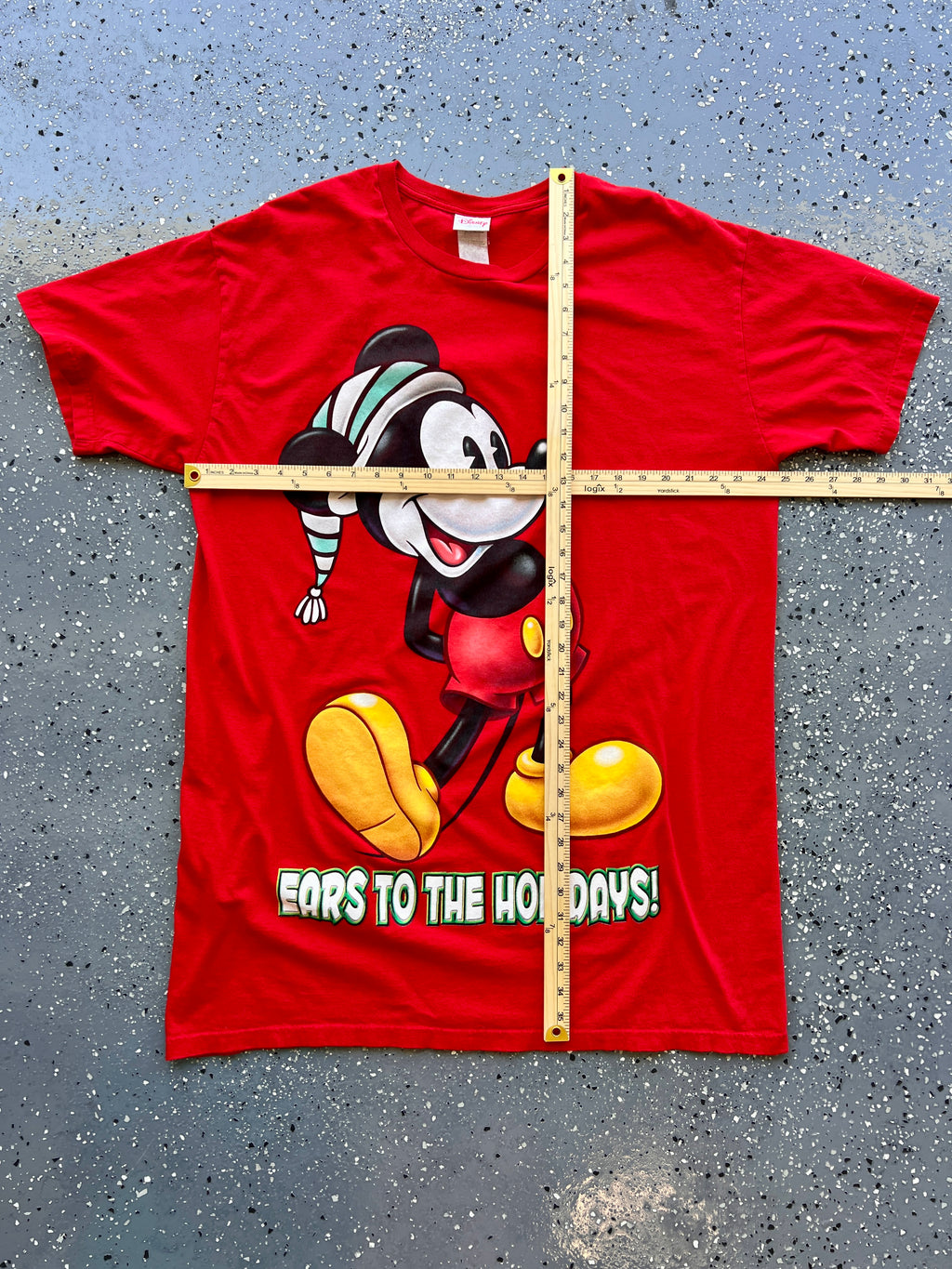 1509 - Red Nightcap Mickey Ears to the Holidays Sleep Shirt - OSFA