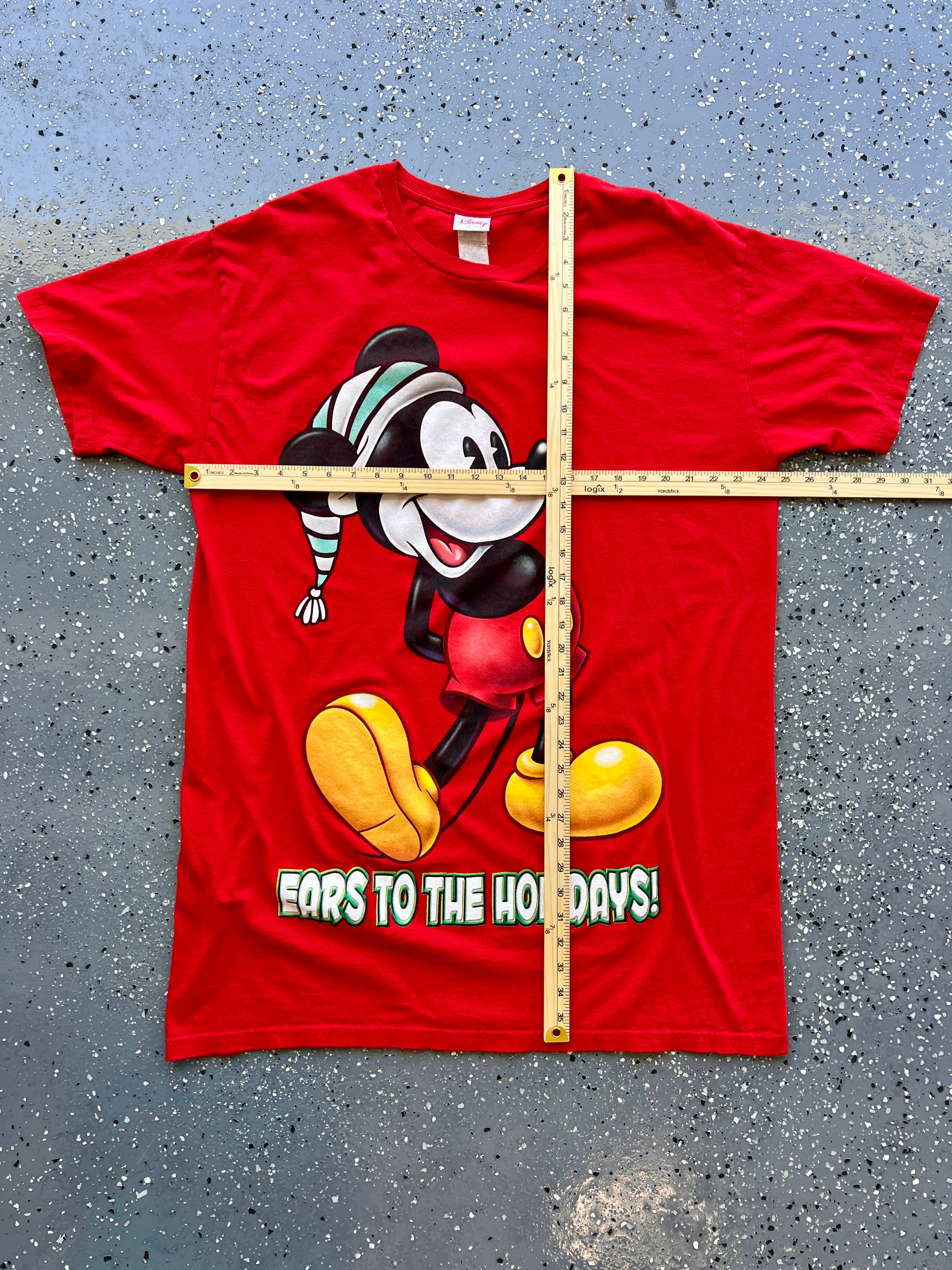 1509 - Red Nightcap Mickey Ears to the Holidays Sleep Shirt - OSFA