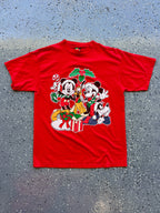 1510 - Red Mickey, Minnie, & Pluto Holiday Gift Tee - OSFA