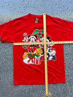 1510 - Red Mickey, Minnie, & Pluto Holiday Gift Tee - OSFA