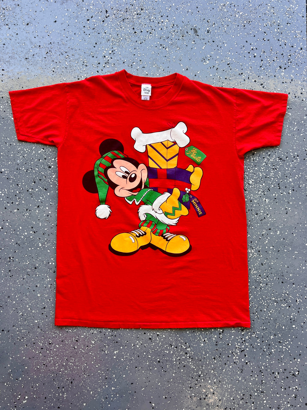 1511 - Red Mickey Holiday Gift Stack Tee - XL