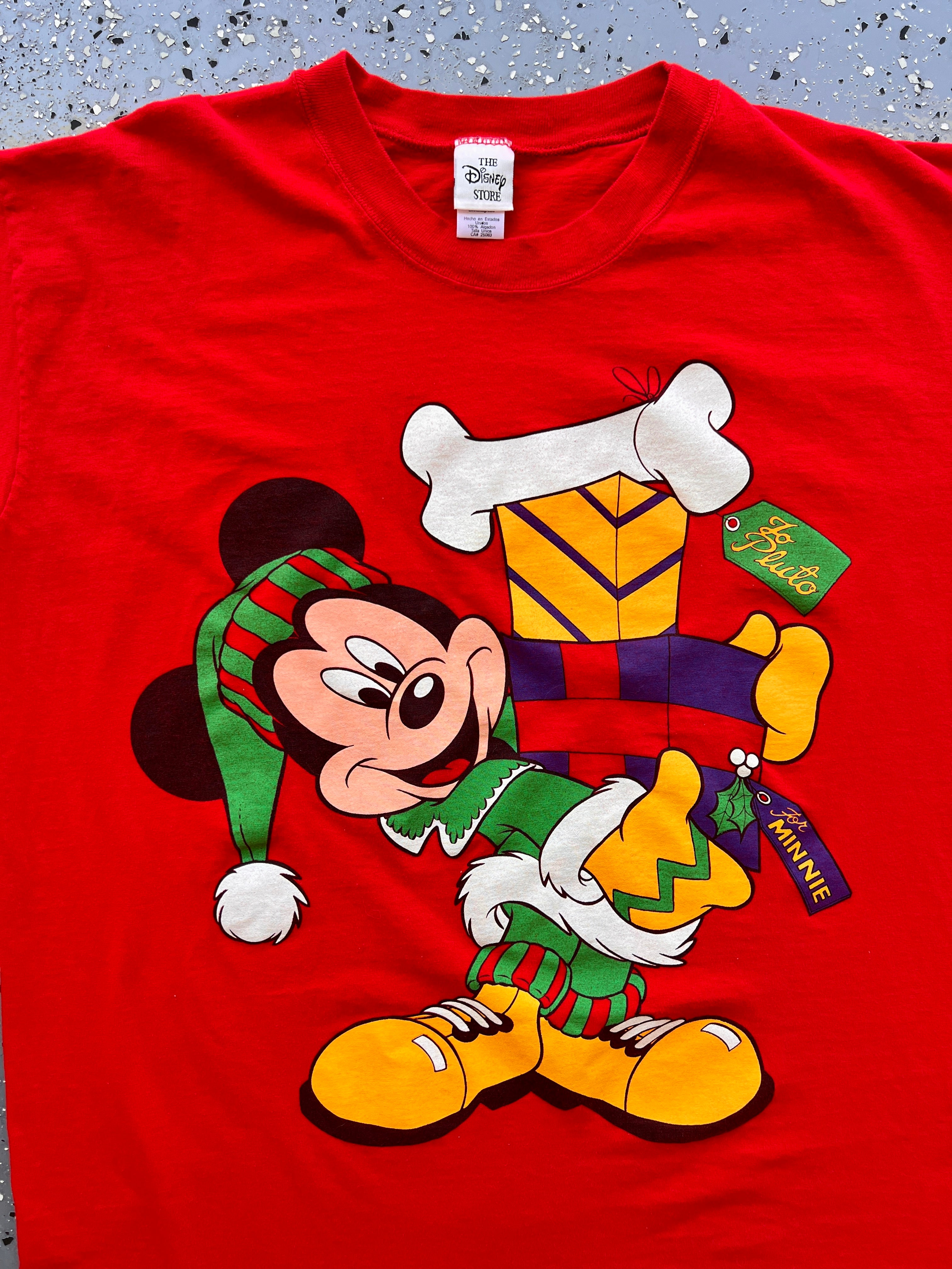 1511 - Red Mickey Holiday Gift Stack Tee - XL