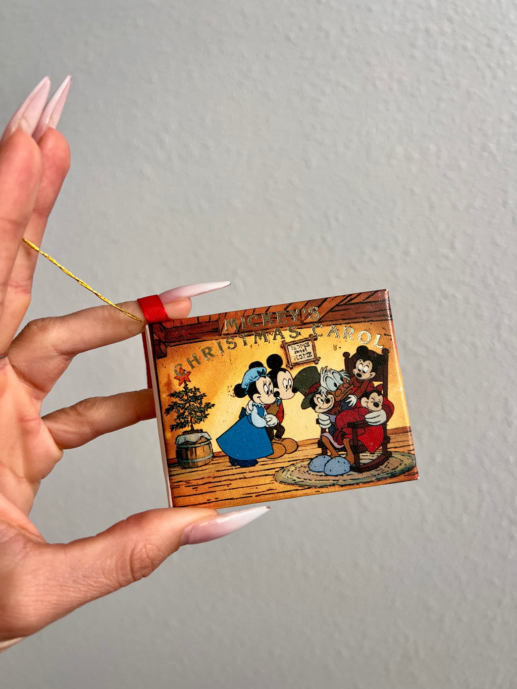 1983 Mickey's A Christmas Carol Mini Storybook Ornament