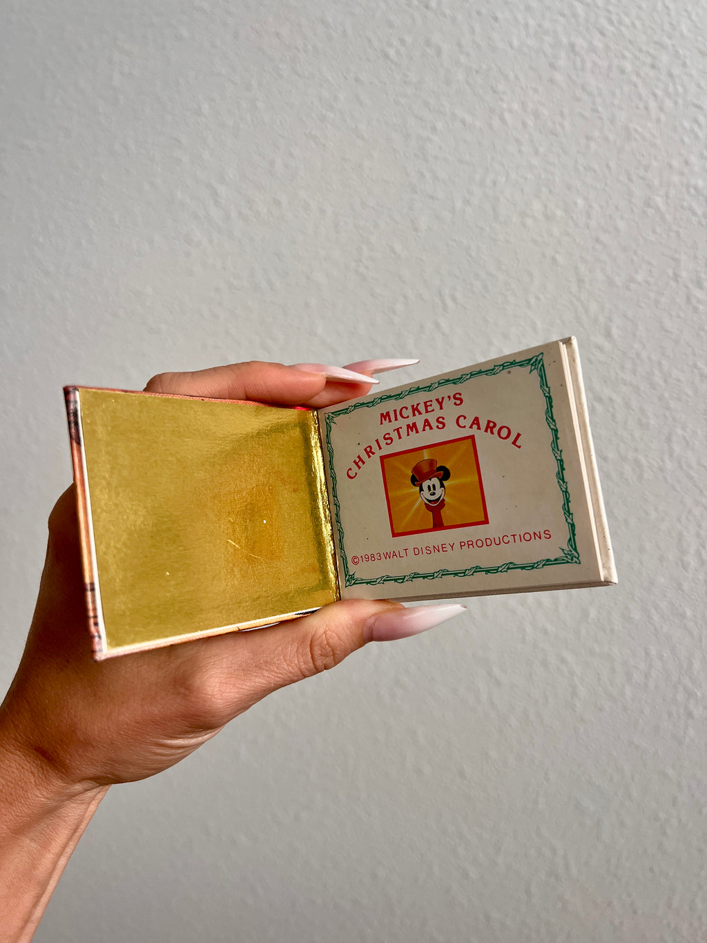 1983 Mickey's A Christmas Carol Mini Storybook Ornament