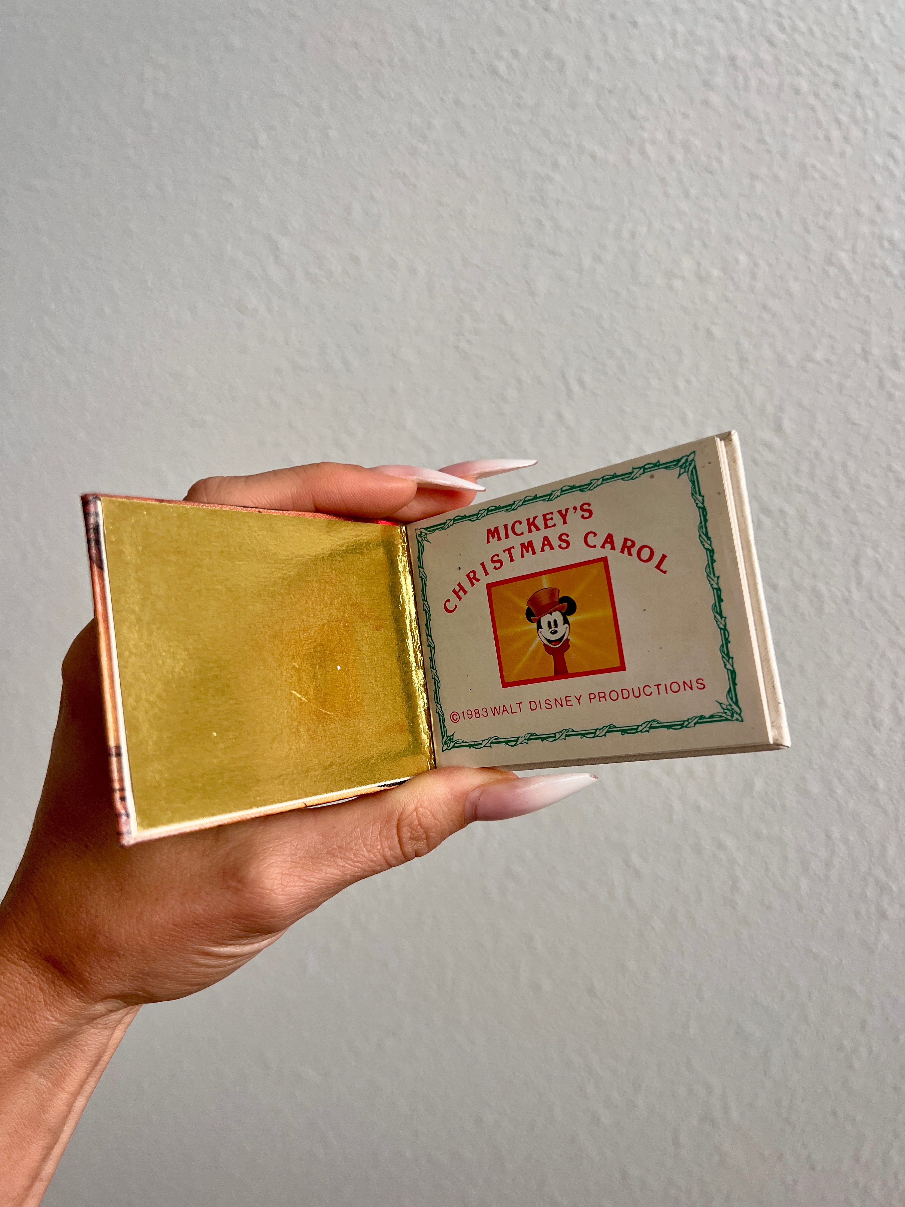 1983 Mickey's A Christmas Carol Mini Storybook Ornament