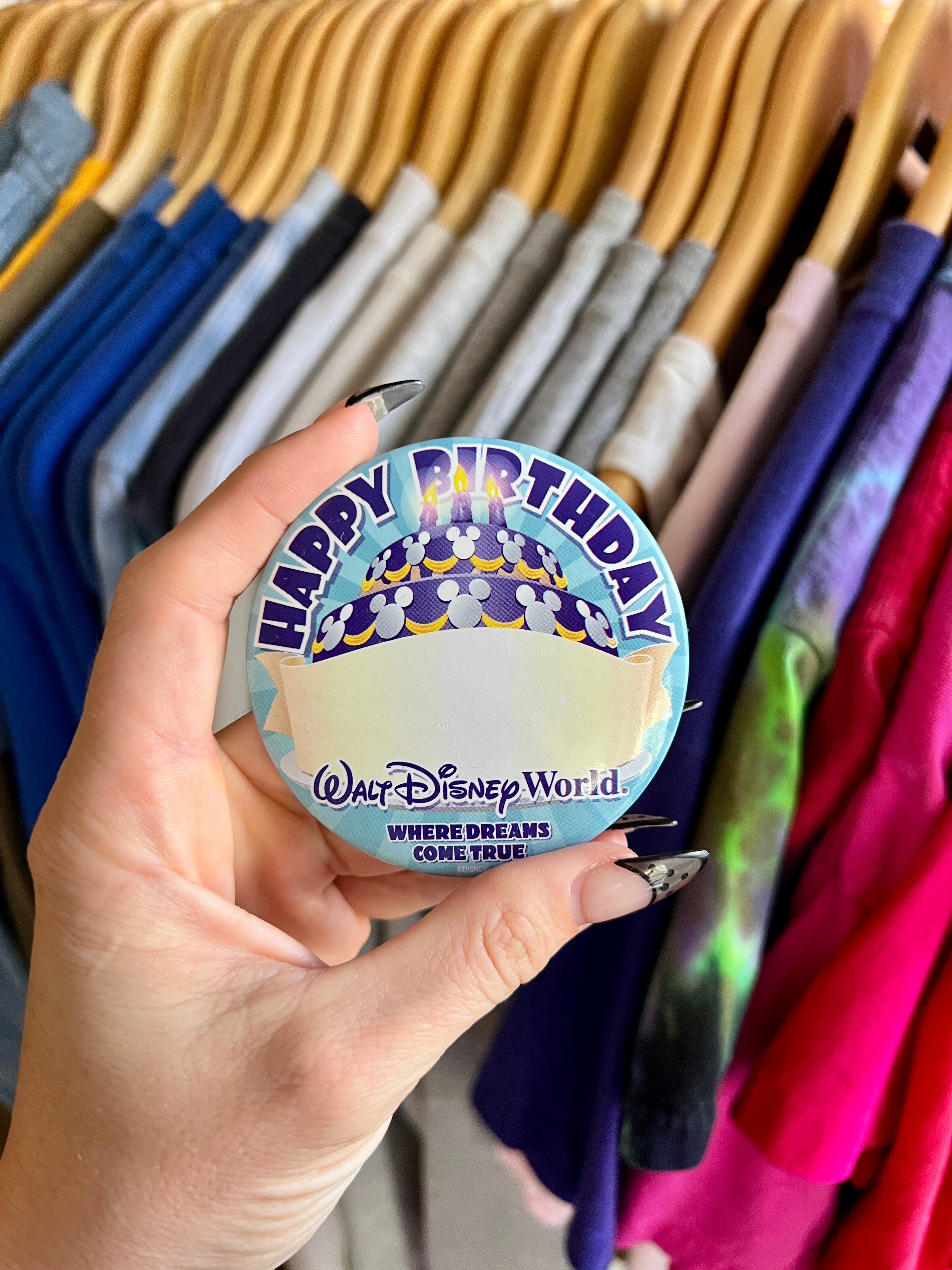 Happy Birthday WDW Blank Button