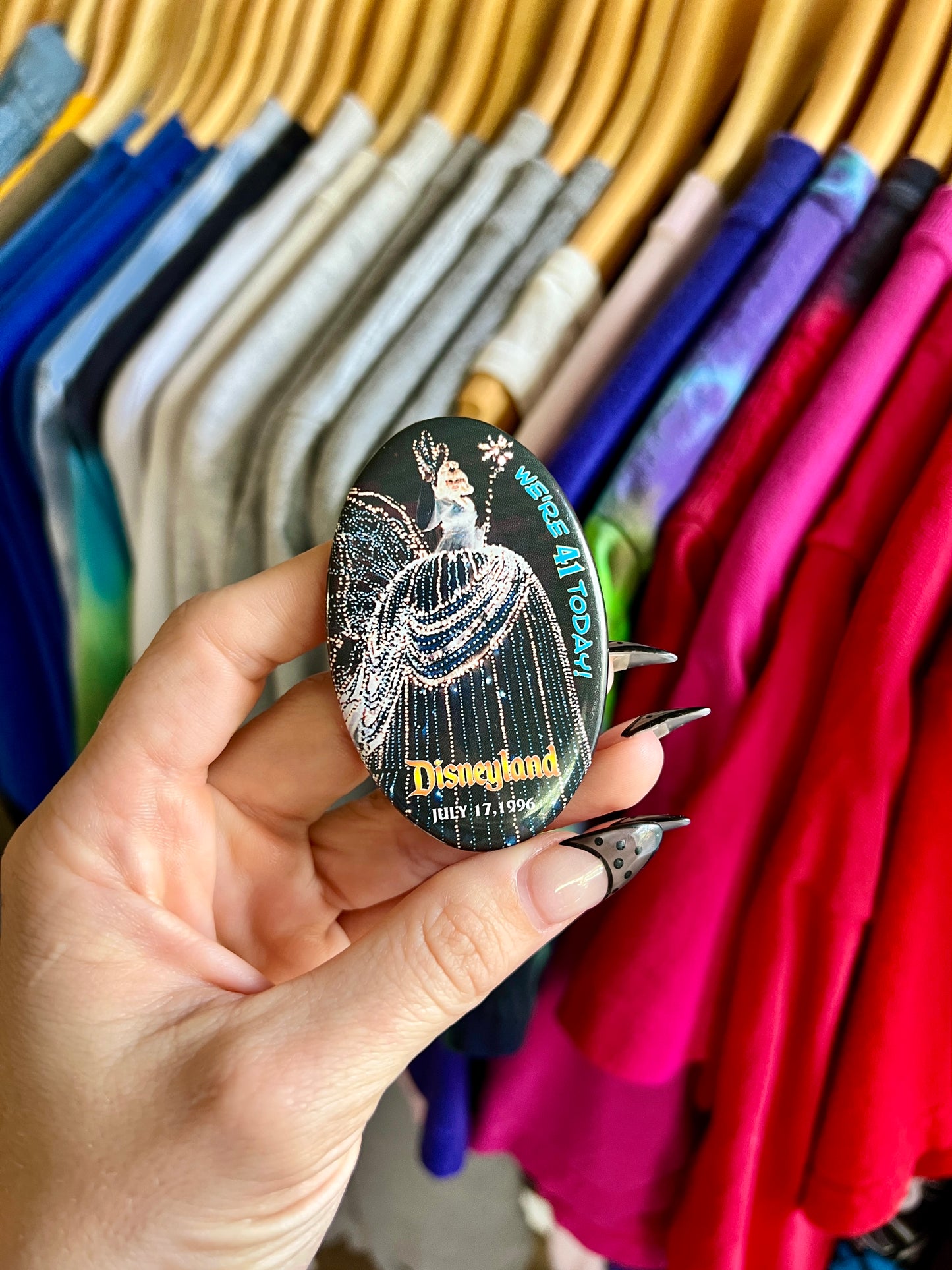 Happy 41st Birthday Disneyland Button