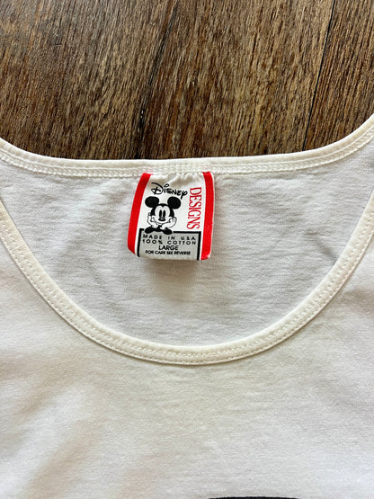850 -White EPCOT Center Tourist Mickey Tank Top - L