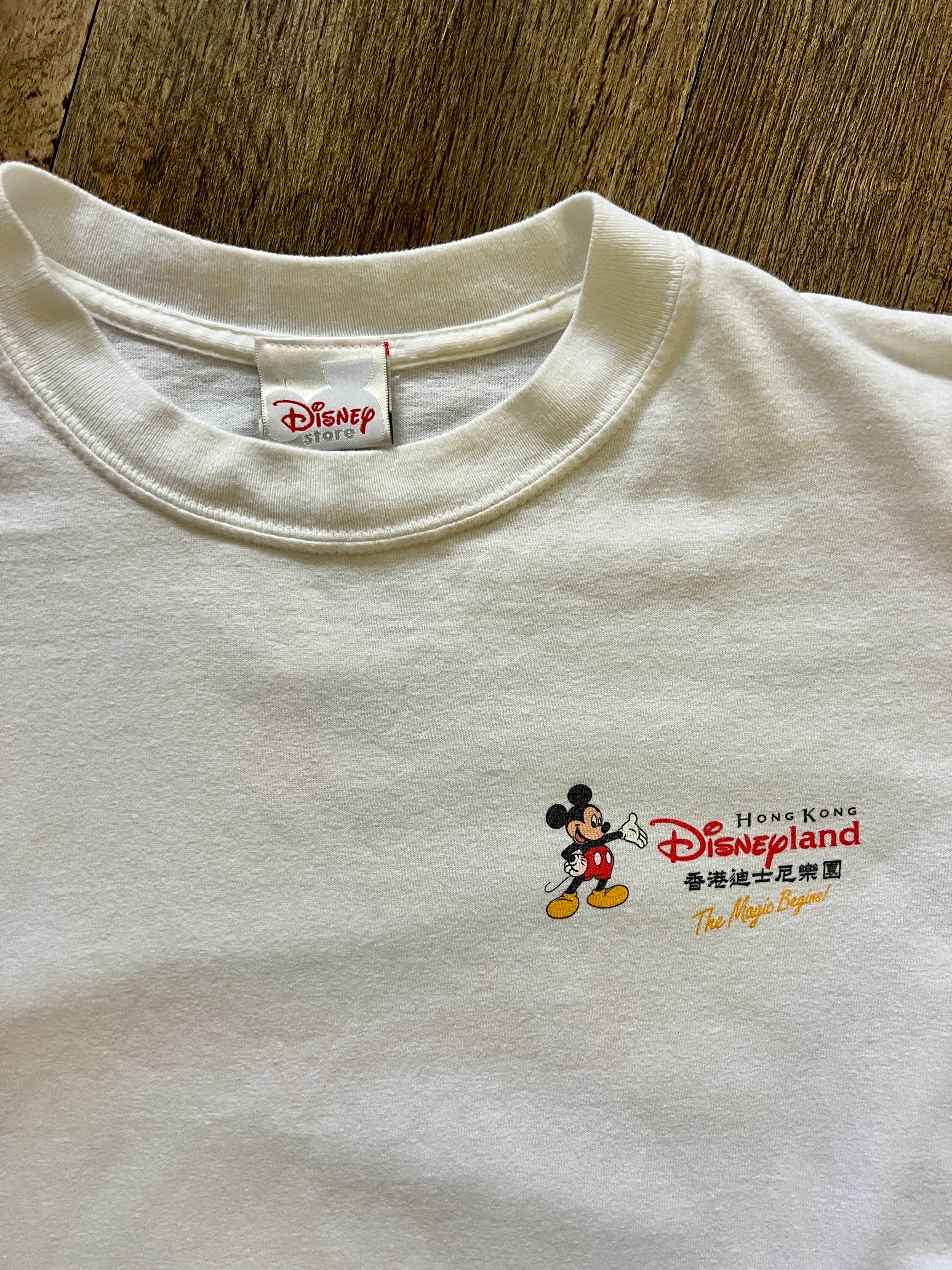 852 -White Hong Kong Disneyland The Magic Begins! Shirt - S