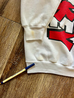 854 - White & Red Mickey Backwards Hit Crewneck - XL