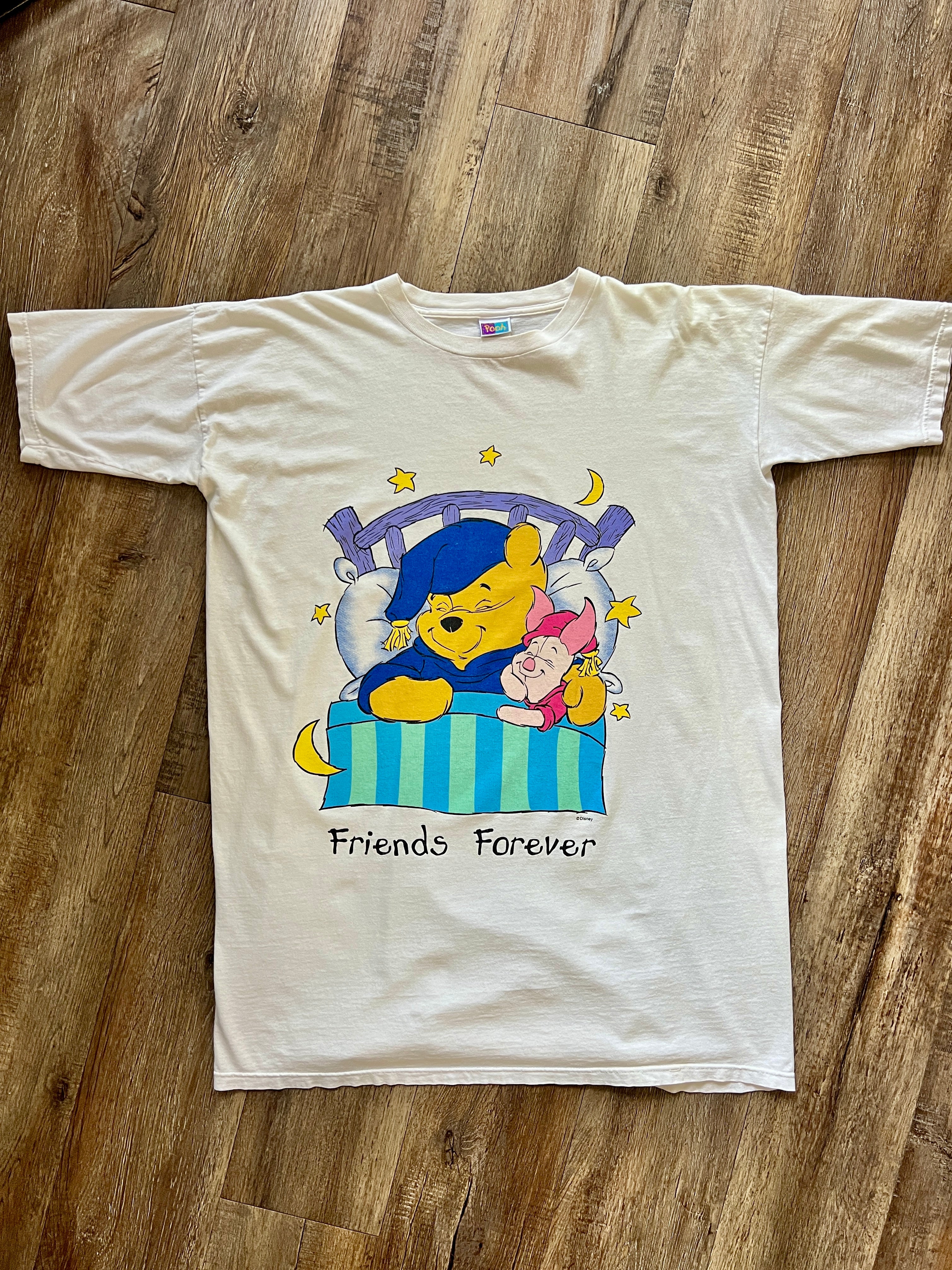 856 - White WTP & Piglet Friends Forever Sleep Shirt - OSFA