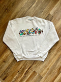 269 -White Jerry Leigh Seven Dwarfs Walking Crewneck - L