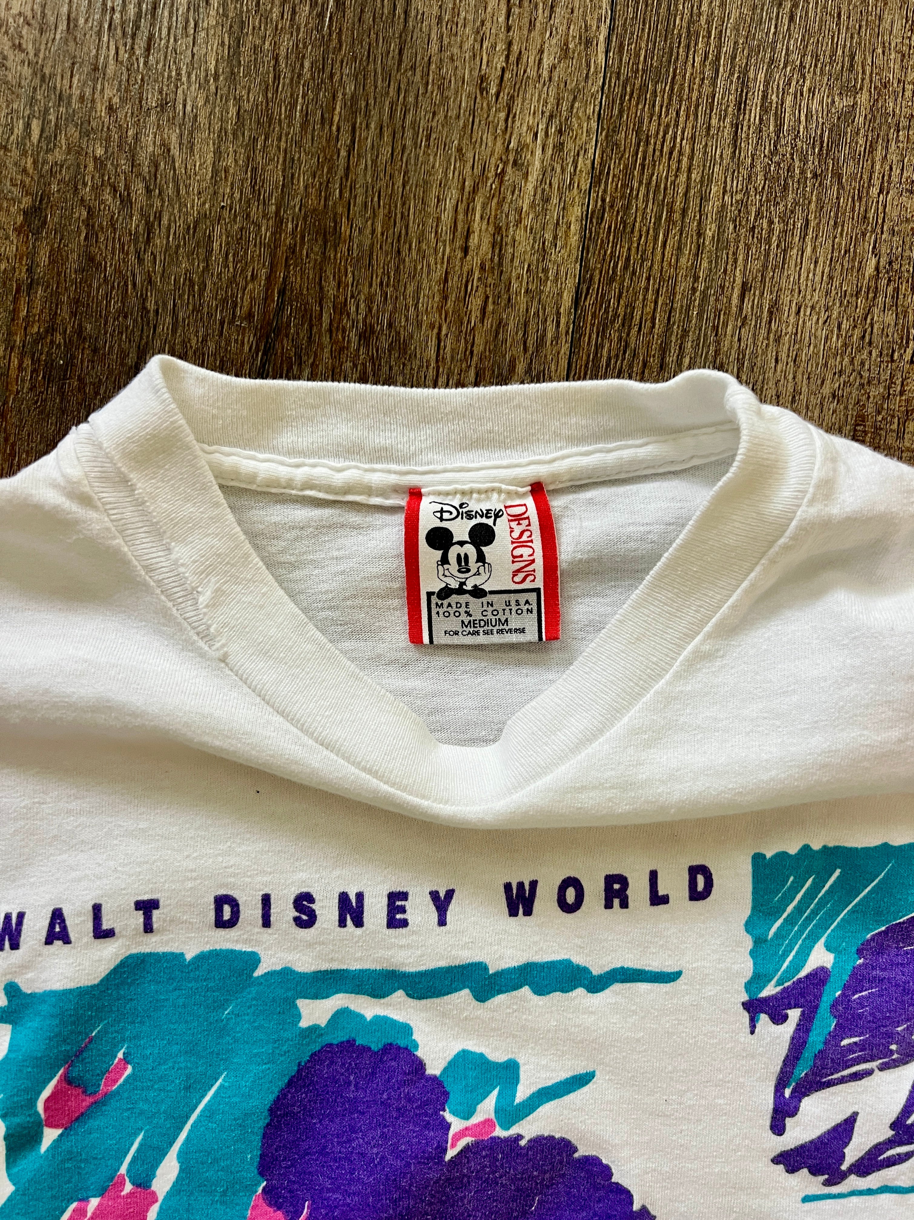 858 -White Striped 1994 WDW Marathon Inagural Race Long Sleeve - M