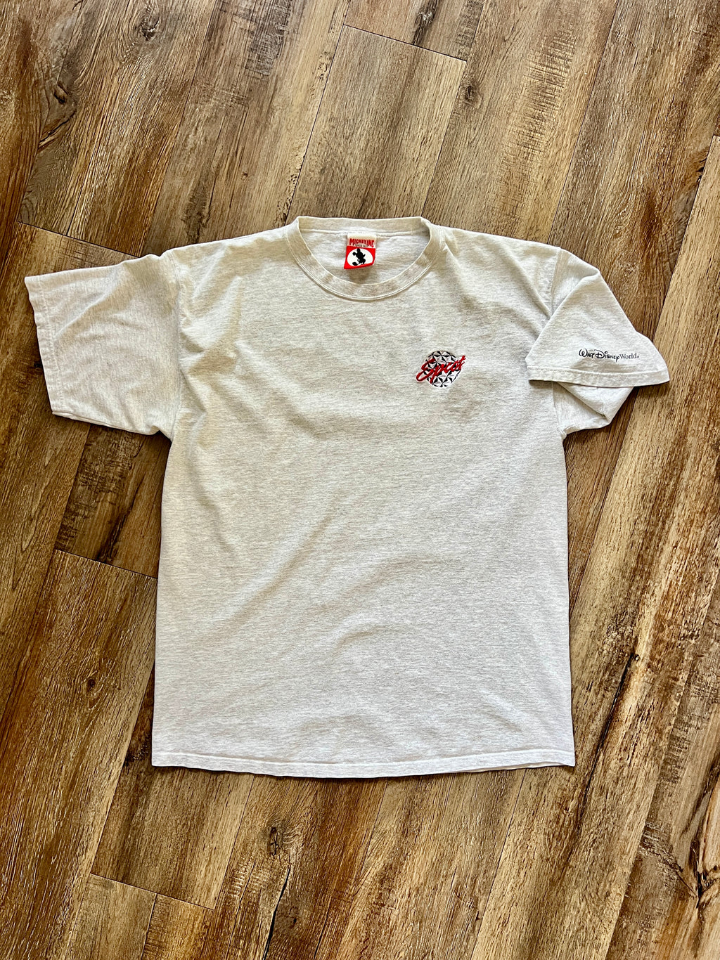 859 - Heather Grey Embroidered EPCOT Logo Pocket Shirt - XL