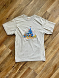 265 -Grey Embroidered Fab 5 Magic Kingdom WDW Tee - M