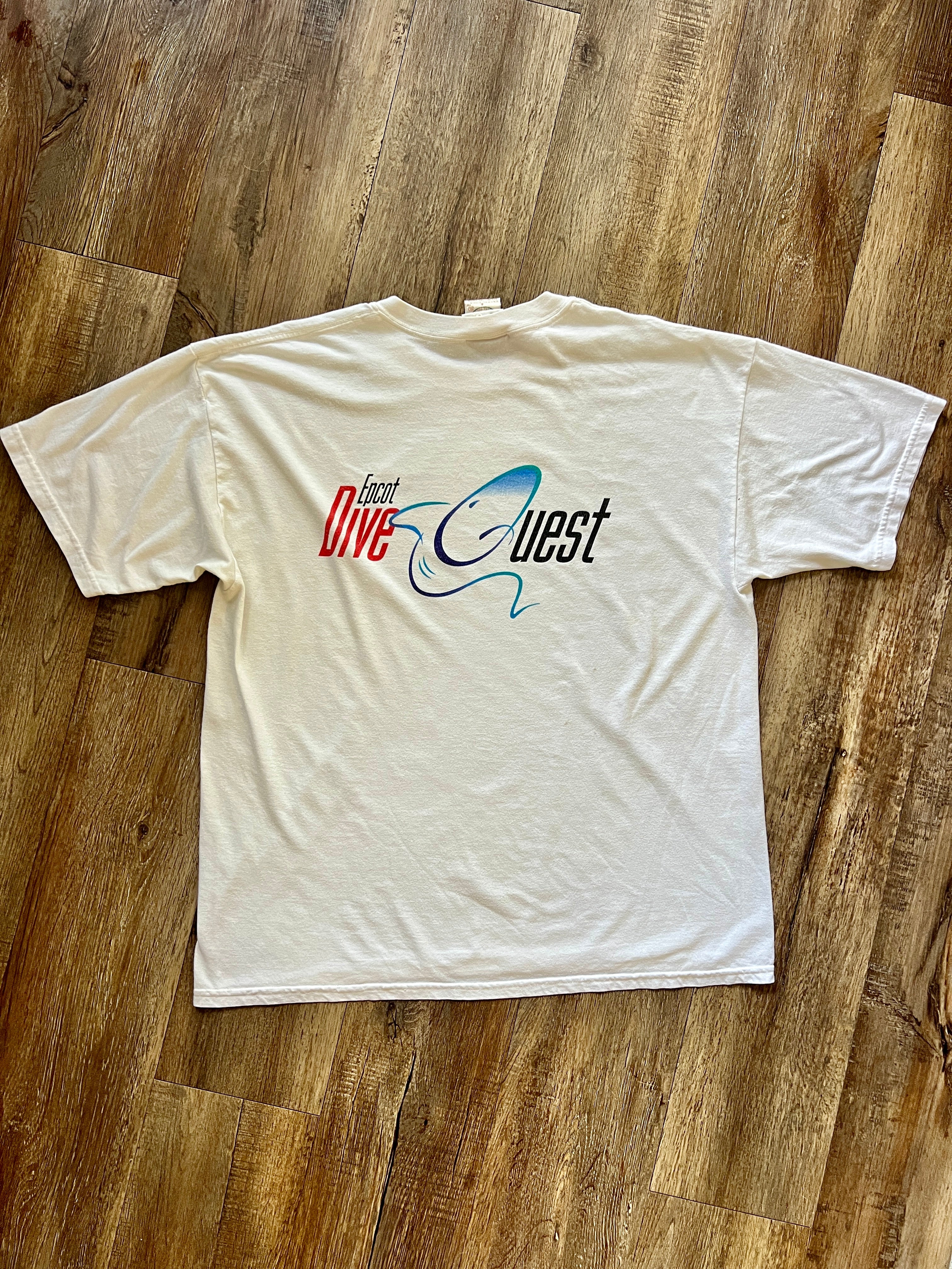 860 - White EPCOT Dive Quest Shirt - XL