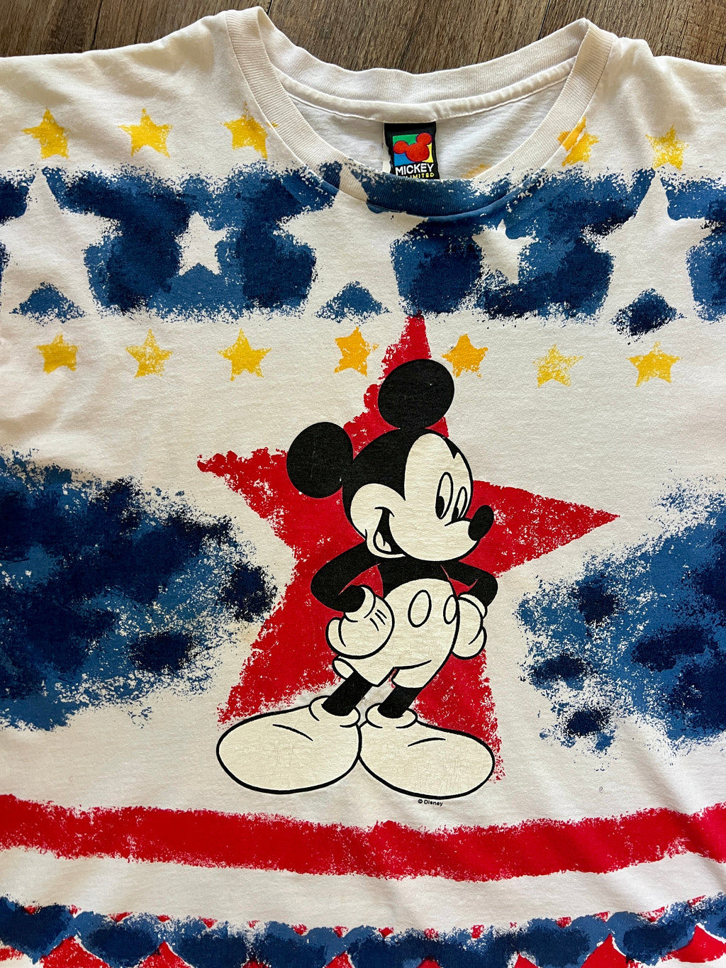 861 -White, Red, & Blue Starry Mickey AOP Shirt - XL