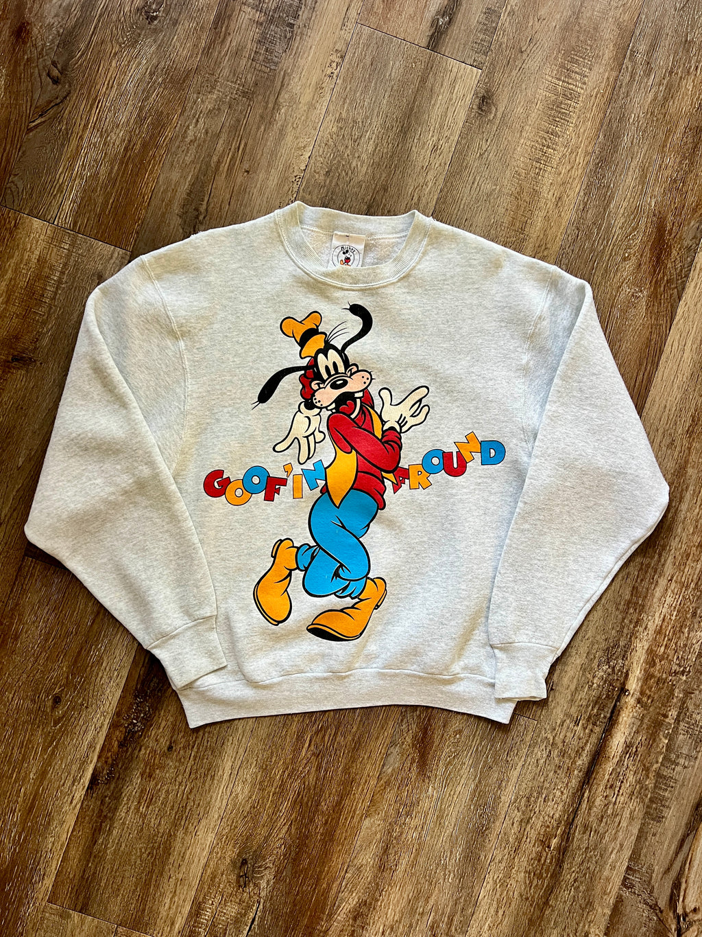 864 -Heather Goofin' Around Crewneck - L