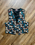 253 -Black Satin Goofy AOP Vest - L/XL