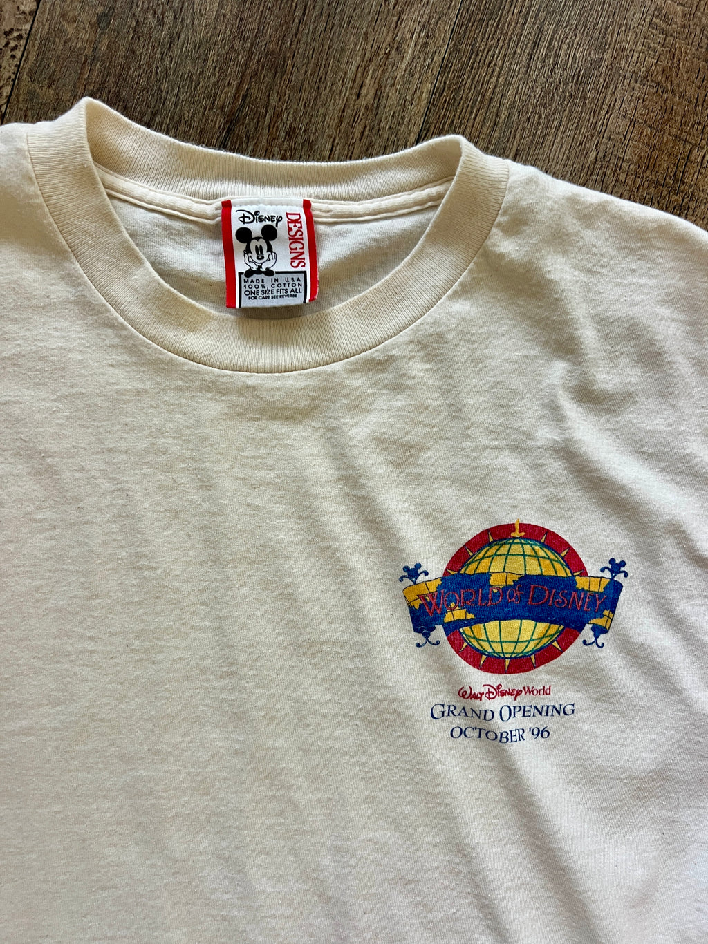 868 - White World of Disney Grand Opening October '96 Shirt - OSFA