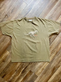 278 -Green Embroidered Dino T-Rex Skeleton Animal Kingdom Tee - XL
