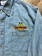 280 - Denim Embroidered MM Cast Member Button Down - L