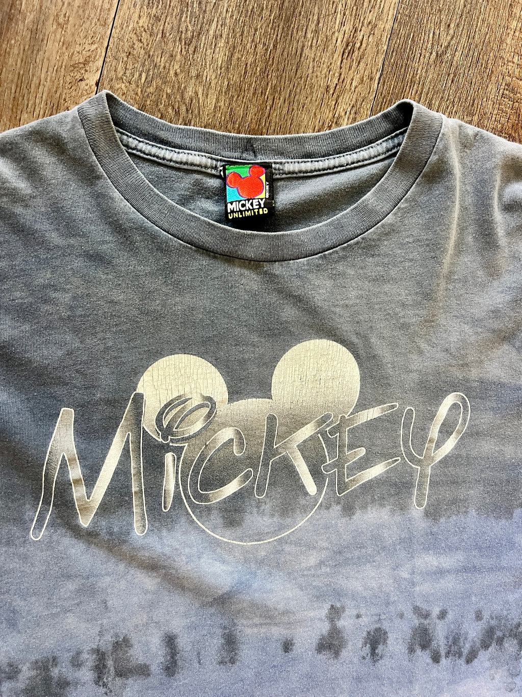 871 -Blue Tie-Dye Mickey Head Shirt - XL