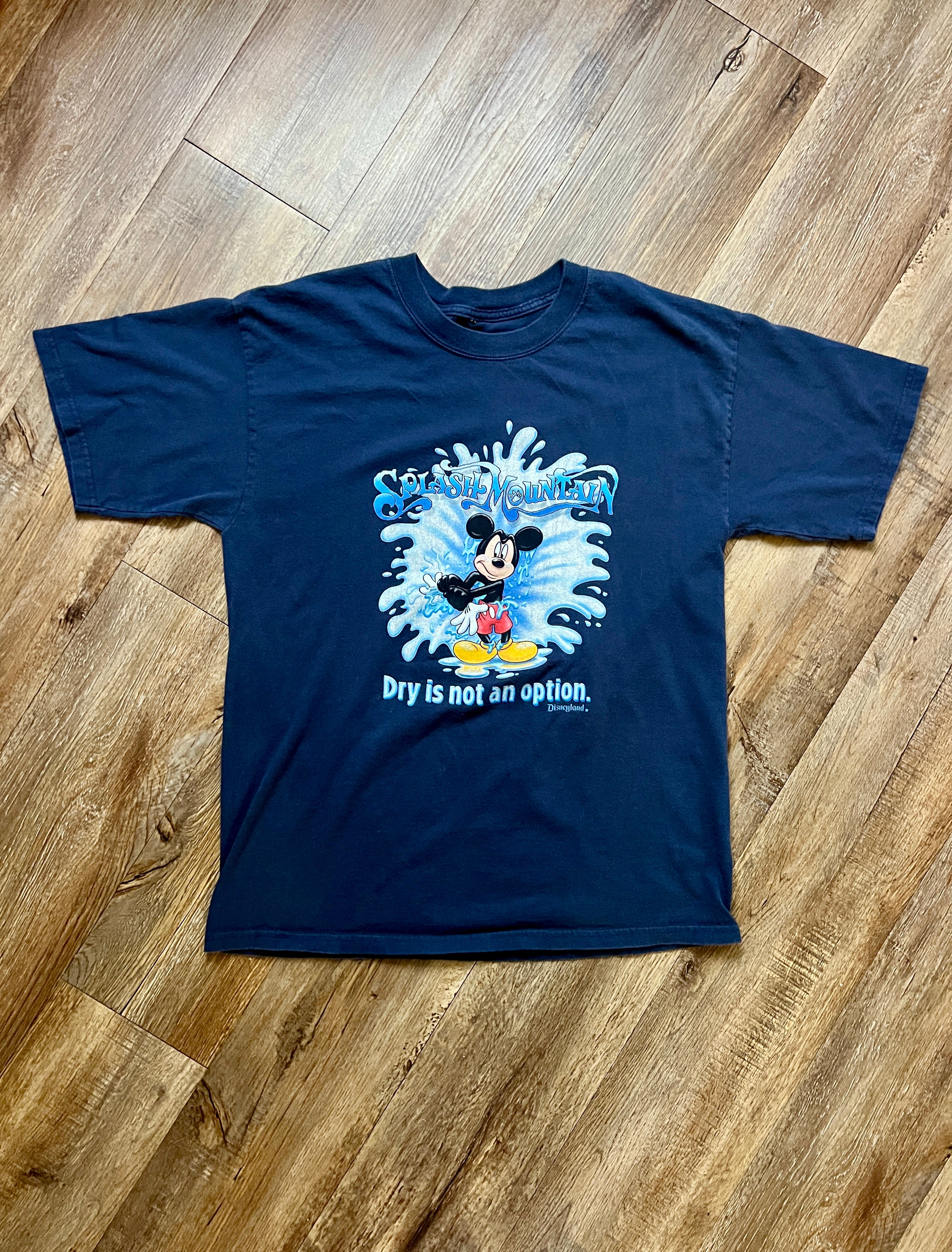 283 -Navy Splash Mountain Dry is Not an Option Disneyland Tee - XL
