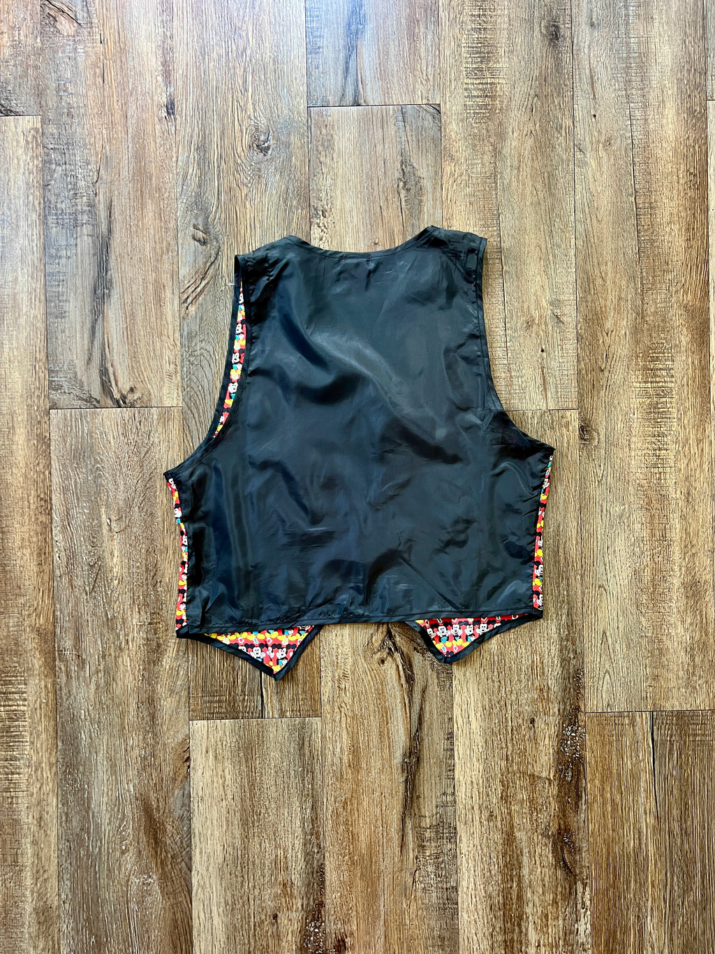 113 -Red Mickey AOP Satin Vest