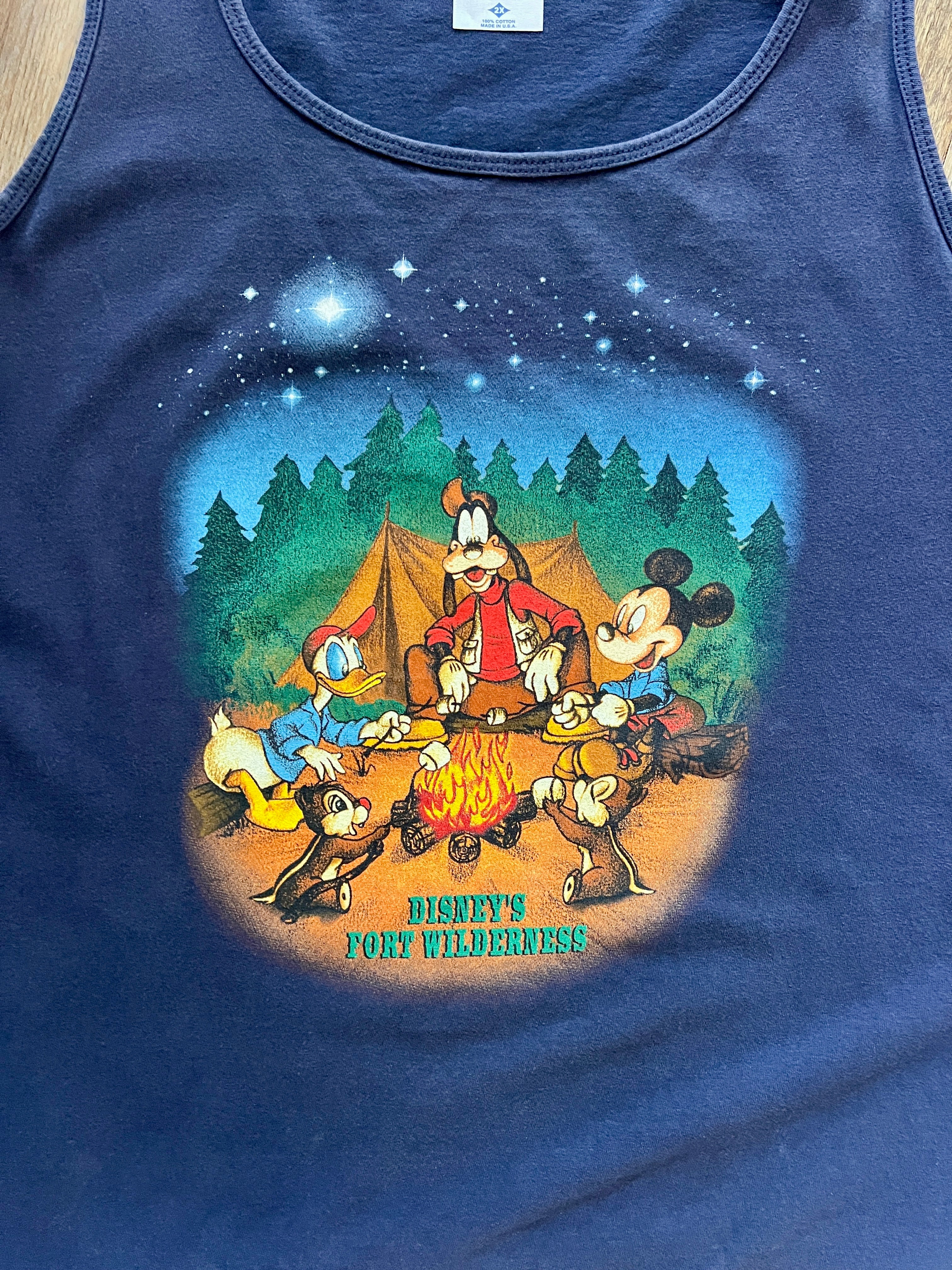 872 - Navy Fort Wilderness Campfire Tank Top - 2X