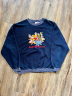873 -Navy Sherpa 100 Acre Wood Friends Pullover - L