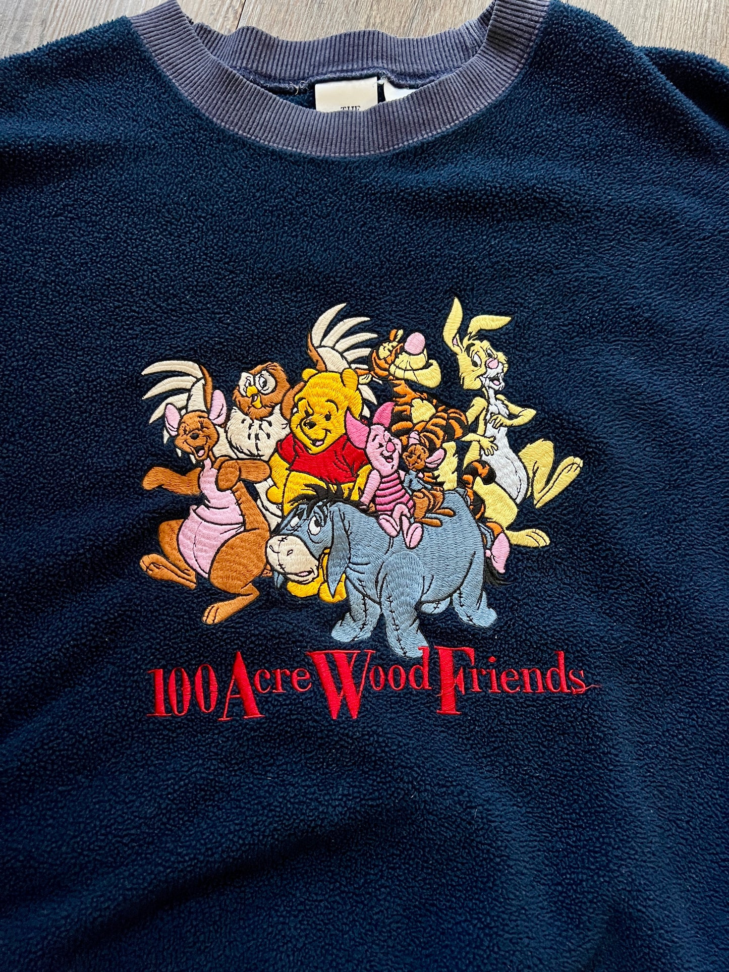 873 -Navy Sherpa 100 Acre Wood Friends Pullover - L