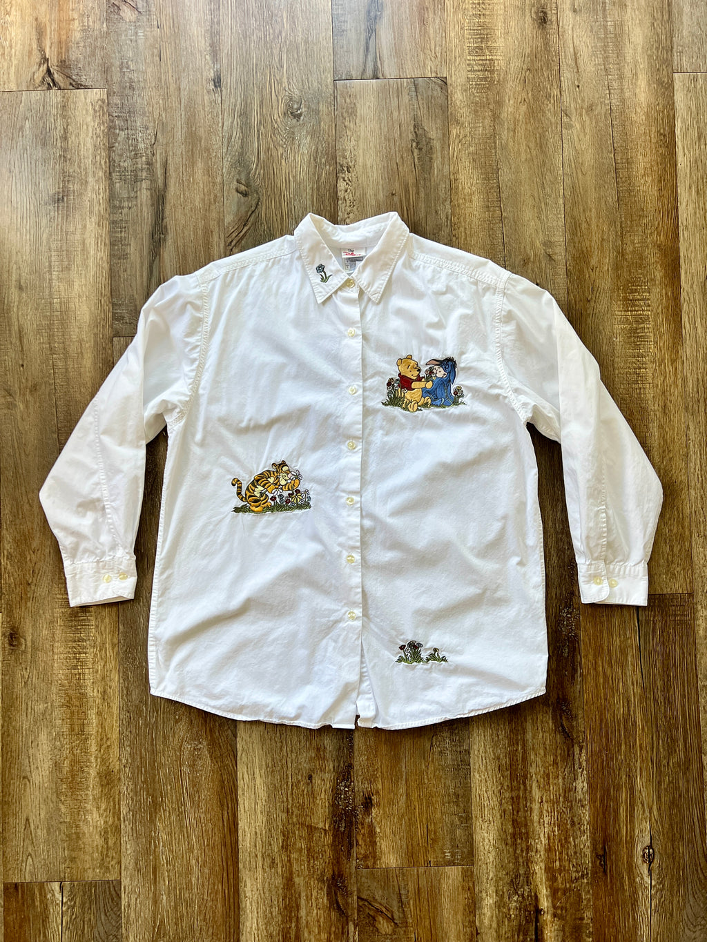 120 -White Embroidered WTP Buttondown Shirt - L