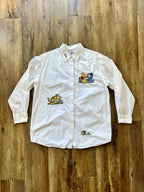 120 -White Embroidered WTP Buttondown Shirt - L