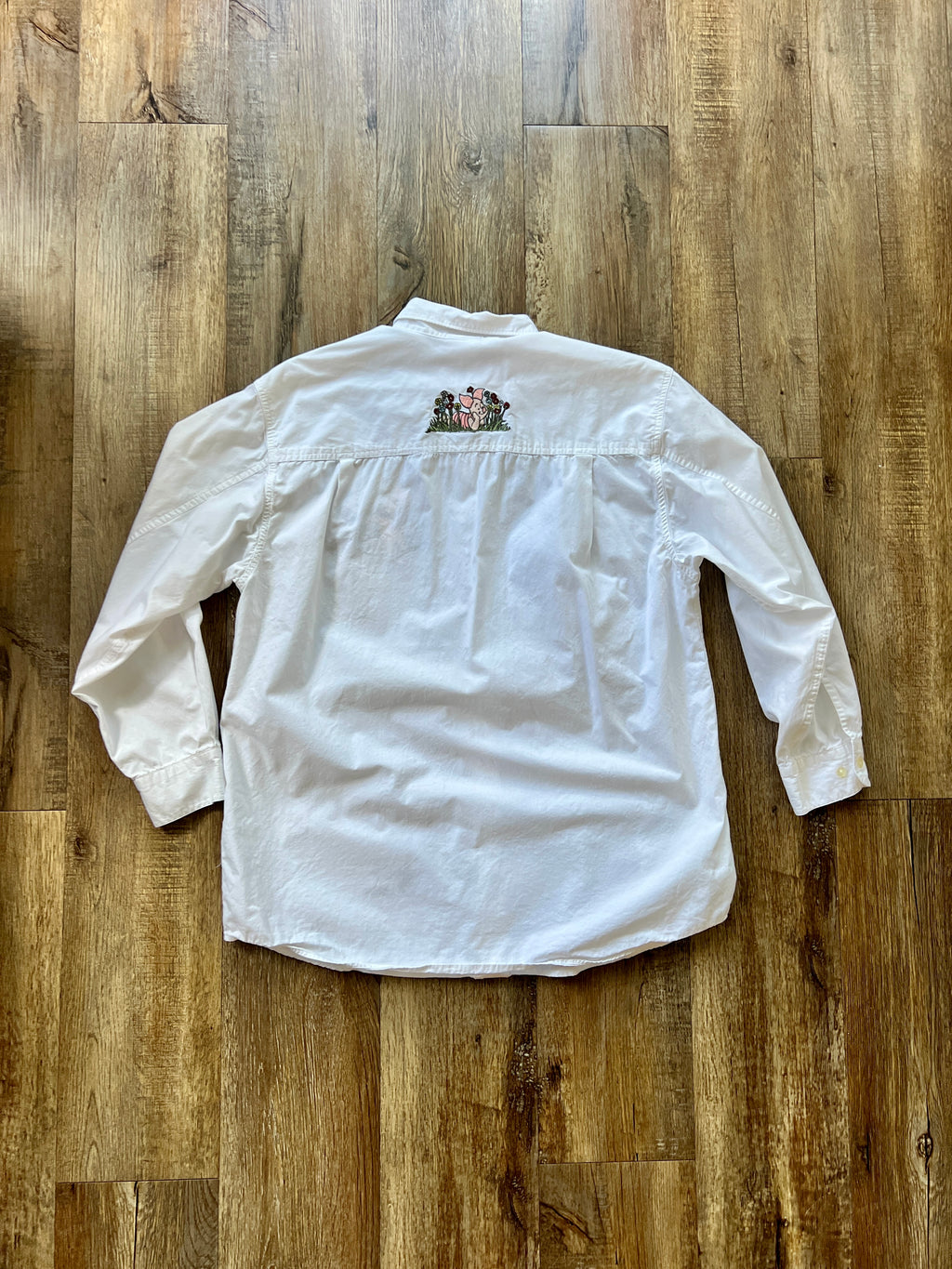 120 -White Embroidered WTP Buttondown Shirt - L