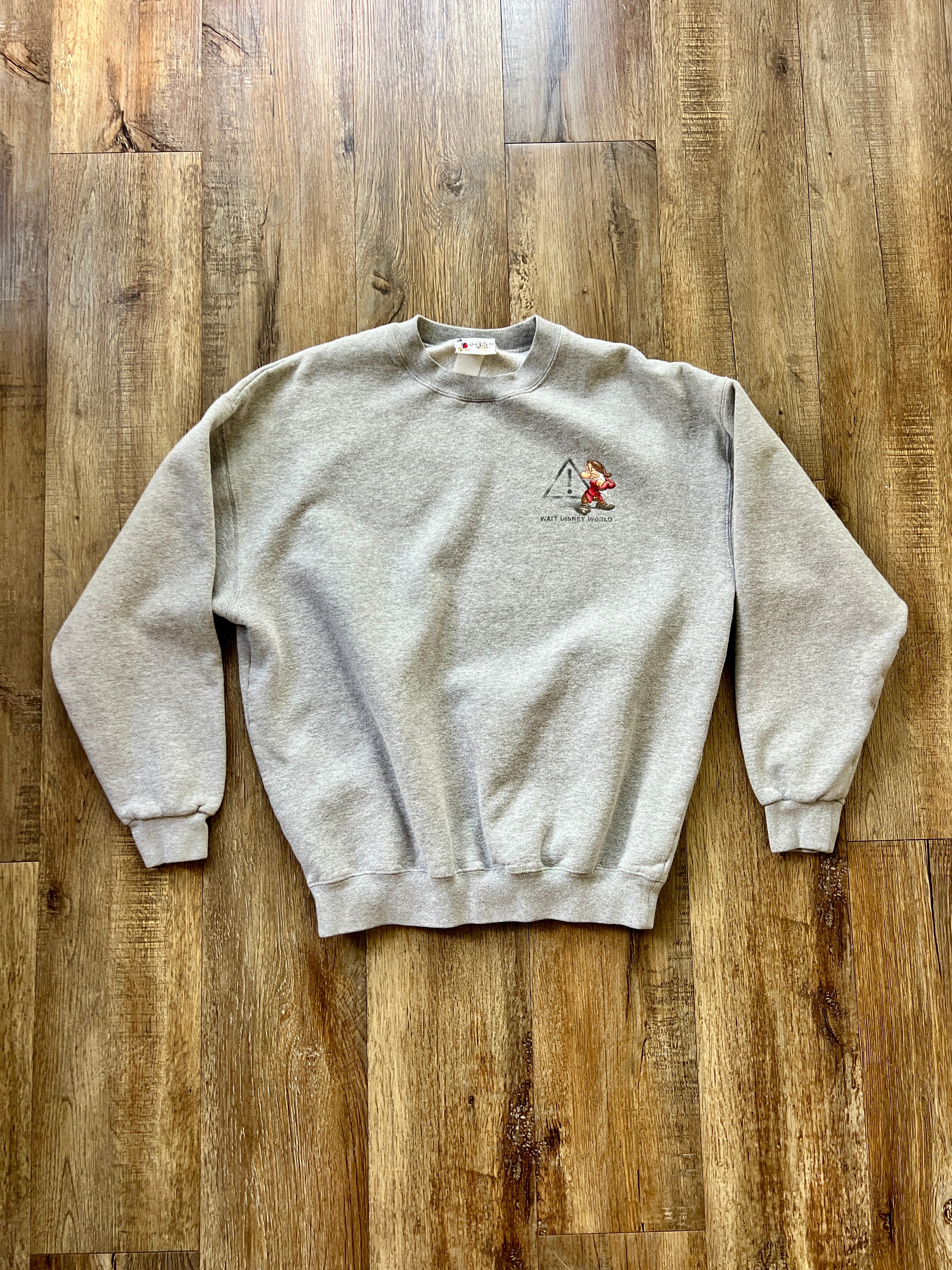 123 -Heather Grey Grumpy Warning Crewneck - XL